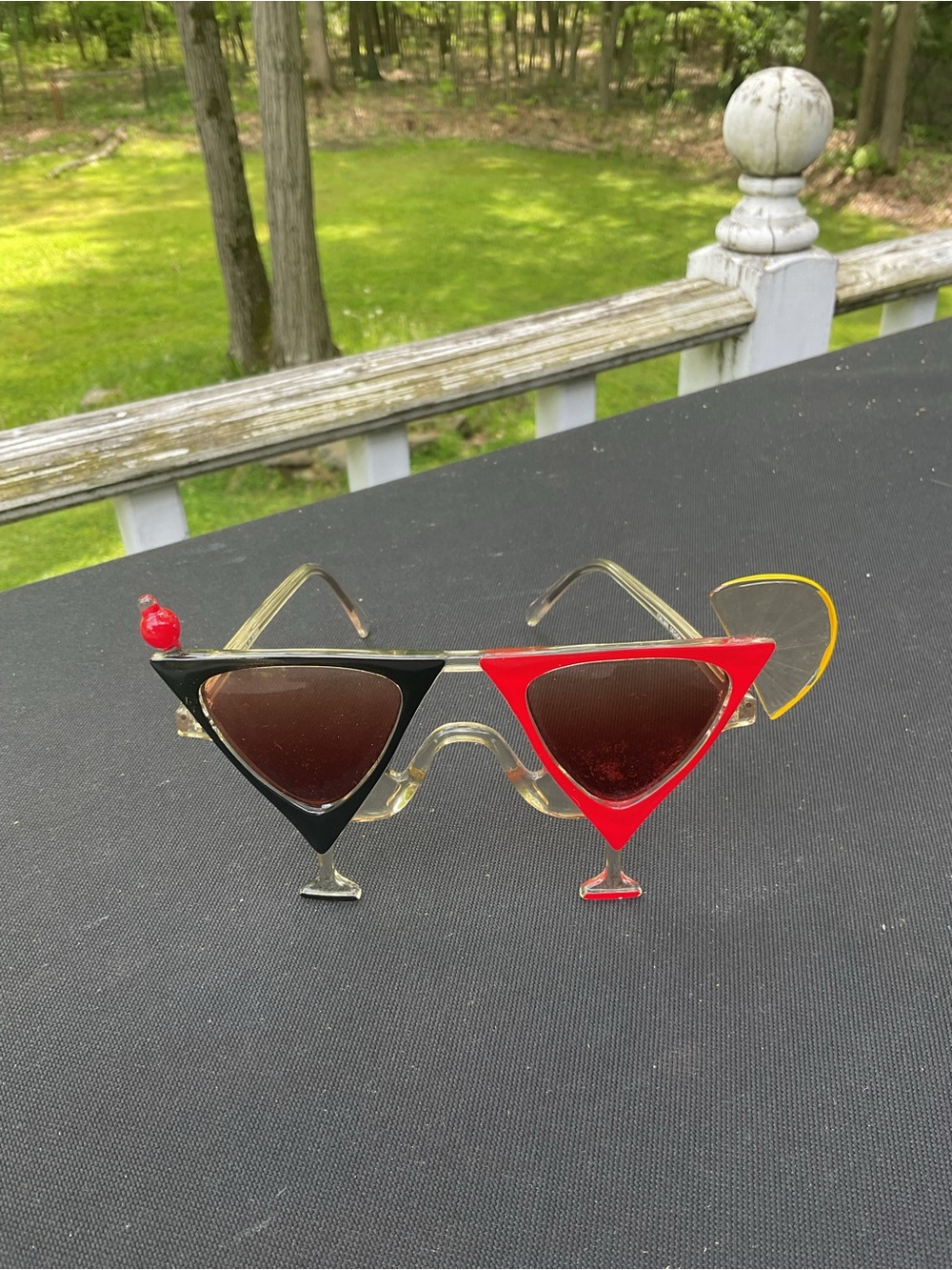 Vintage Dr. Peepers Martini Shaped Sunglasses Italian Design